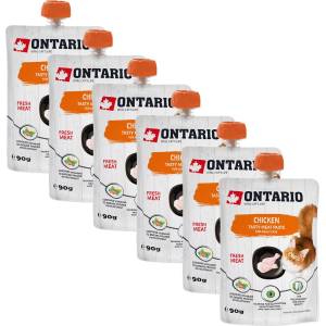ONTARIO Cat пилешка вкусна месна паста 6 x 90 г
