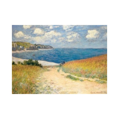 Strandweg zwischen Weizenfeldern von Claude Monet