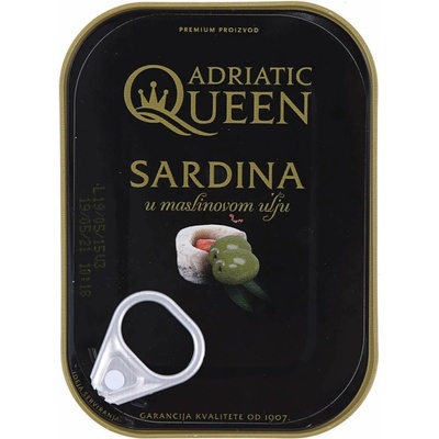 Adriatic Queen Sardinky v olivovém oleji 105 g – Zboží Dáma Adriatic Queen Sardinky v olivovém oleji 105 g – Zboží Dáma
