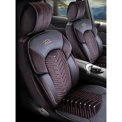 Panda Универсална тапицерия за автомобил Тапицерия Panda Dubai черна с кафяв шев (257270)