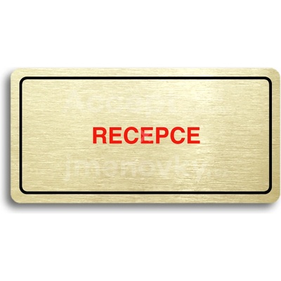 ACCEPT Piktogram RECEPCE - zlatá tabulka - barevný tisk