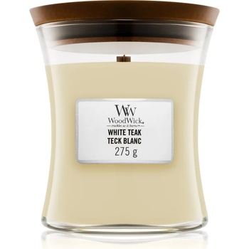 Image 1 of WoodWick White Teak ароматна свещ с дървен фитил 275 гр