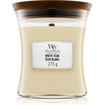 WoodWick White Teak ароматна свещ с дървен фитил 275 гр