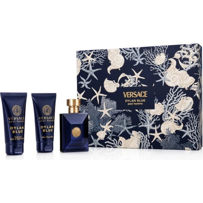 Versace Dylan Blue Pour Homme EDT 50 ml + Versace Dylan Blue Pour Homme sprchový a kúpeľový gél 50 ml + Versace Dylan Blue Pour Homme balzam po holení 50 ml