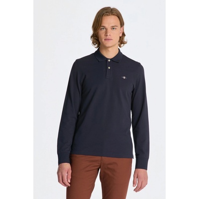 Gant polokošela Reg Shield LS Pique Rugger modrá