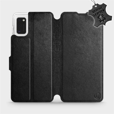 Pouzdro Mobiwear Luxusní flip Samsung Galaxy A41 kožené Černé