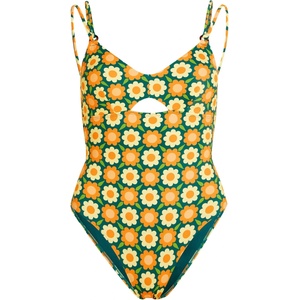 O'Neill Дамски бански костюм O'Neill Women's O'Riginals Swimsuit - Green Retro Flower - размер 40 (EU) (150-6555-0214)