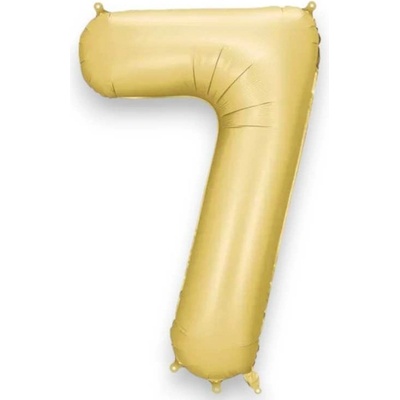 PartyDeco Balónek fóliový číslo 7 zlatá 86 cm