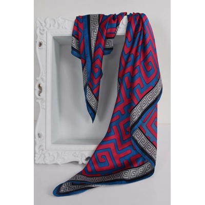 Peca del Sol Naxos šátek s geometrickým vzorem Fuchsia