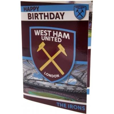 West Ham United narozeninové přání Musical Birthday Card