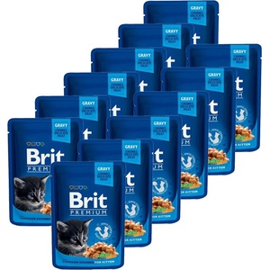 Brit Капсула BRIT Premium Kitten Chicken Chunks 12 x 100 г