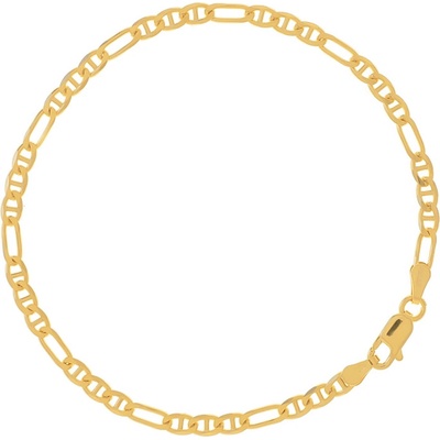Argento Pozlacený stříbrný náramek - vzor Figaruchi, šířka 3 mm I5358