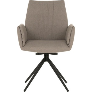 Carmen Трапезен стол Carmen COMO, до 100kg, дамаска, прахово боядисана метална база, въртене на 360°, бежов (bt-3532125)