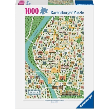 Ravensburger Пъзел Ravensburger от 1000 части - Карта на Севилия (12001239)
