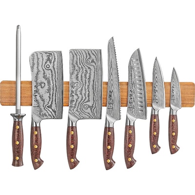 XinZuo Magnetická lišta na nože 50 cm - akácie HezHen