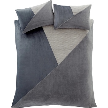 Catherine Lansfield Сиво двойно спално бельо от флийс 200x200 cm Cosy Larsson Geo - Catherine Lansfield (BD/57741/W/DQS/GY)