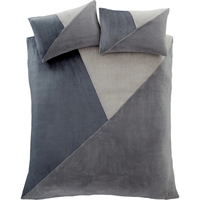 Catherine Lansfield Сиво двойно спално бельо от флийс 200x200 cm Cosy Larsson Geo - Catherine Lansfield (BD/57741/W/DQS/GY)