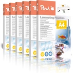 Peach laminating film A4-125 mic - 6x 100 pieces - glossy - suitable for all laminating machines - PP525-02 - PP525-02P (PP525-02P)