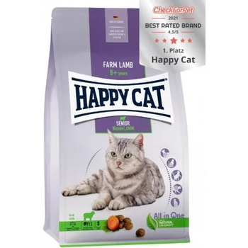 Image 1 of Happy Cat Culinary Senior Weide Lamb - храна за възрастни котки, над 8 години, с агнешко месо, пилешко, картофи, ориз, 4 кг, Германия - 70615