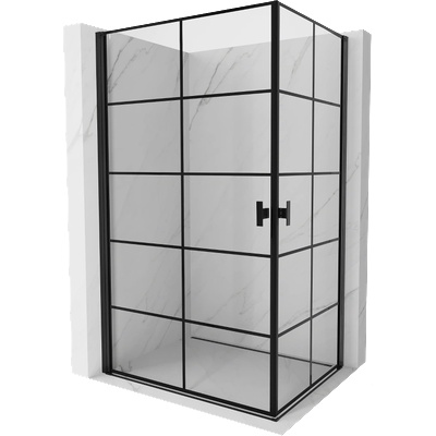 Mexen Mist-B Duo душ кабина с врата 70 x 100 см, черна решетка, черна - 8A2-070L-100P-70-77 (8A2-070L-100P-70-77)