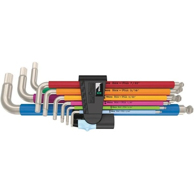 Wera Sada nerezových imbusových klíčů -Plus Multicolour Imperial Stainless 1, 9dílná 05022860001