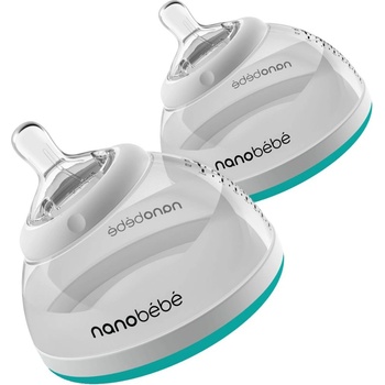 Image 1 of Nanobebe Преходни бутилки Nanobebe - 2 х 240 ml, минт (31201)