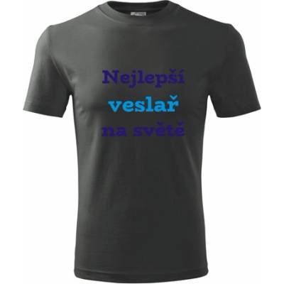 Tričko nejlepší veslař na světě dárek pro veslaře grafitové