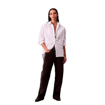 Риза с дълъг ръкав Calvin klein jeans LV047C143G Relaxed Fit long sleeve shirt - White (Bright White)