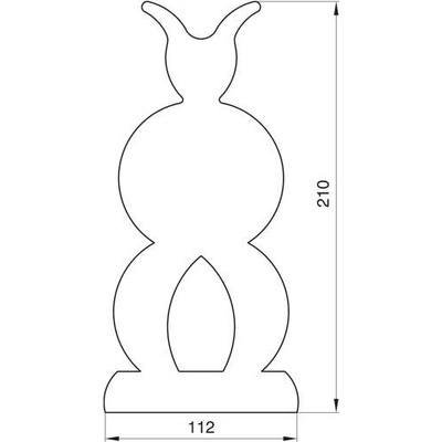 Vykrajovátko čert, veľké, 21 cm - Smolík