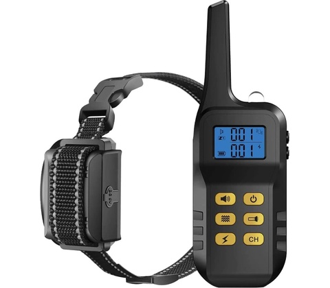 PATPET T720, dálkový obojek pro psy, pohled na ovládací panel a obojek.