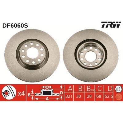 Brzdový kotúč TRW DF6060S