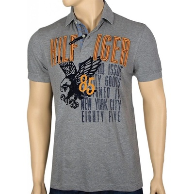 Tommy Hilfiger pánské polo tričko CF graphics grey