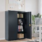vidaXL Шкаф за папки антрацит 90x40x140 см стомана (339747)