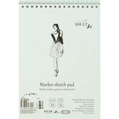 SMLT Art Blok na spirále Authentic A5 - 40 listů