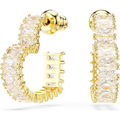 Swarovski Pozlacené srdíčkové náušnice s čirými Swarovski zirkony Matrix 5693512