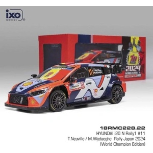 IXO Модели на автомобили и мотоциклети модел 1/18 IXO Hyundai I20 N WRC Rally Japan 2024 World Champion (TRS8241-3931)