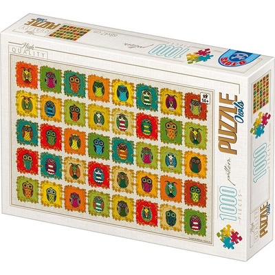 D-Toys - Puzzle David Katai Eszter: Pattern Owls - 1 000 piese