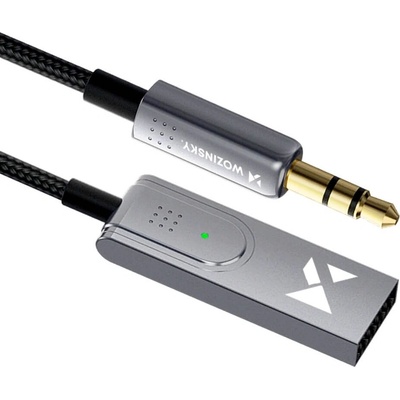 Wozinsky Безжичен блутут аудио адаптер, чрез който можете да прехвърлите звука от телевизор или компютър към слушалки или аудио система - Wozinsky USB Wireless Bluetooth 5.3 AUX Audio Adapter (черен) (WTODB)