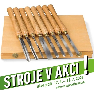 Holzstar Soustružnická dláta - struhy na dřevo. Sada 8 ks