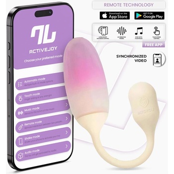 INTOYOU App Series NexEgg Vibrating Egg Double Silicone Layer App Beige-Pink