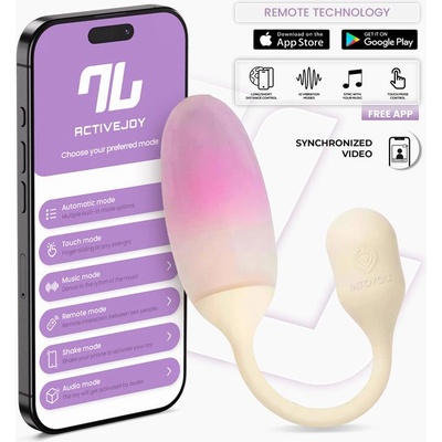 INTOYOU App Series NexEgg Vibrating Egg Double Silicone Layer App Beige-Pink