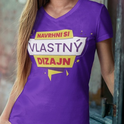 Dámske tričko FIT VNECK