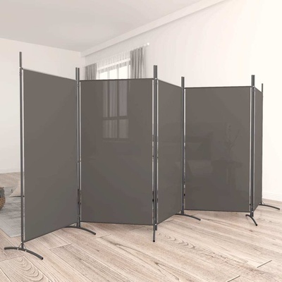 vidaXL 5dílný paraván antracit 433 x 180 cm látka – Zbozi.Blesk.cz