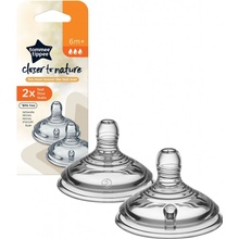 Tommee Tippee náhradní savičky C2N variabilní průtok 2 ks transparentní