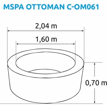 Image 1 of MSpa Whirlpool Ottoman C-OM061