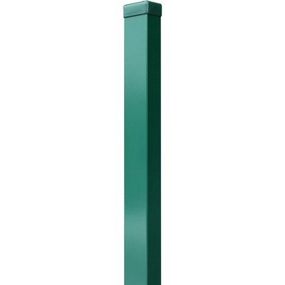 Plotový stĺpik, machová zelená, RAL 6005, 200 × 4 × 6 cm, oceľ, 7059218