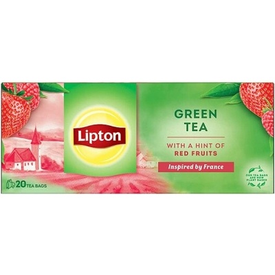 Lipton Green Tea Red Fruits aromatizovaný čaj 20 vrecúšok 28 g