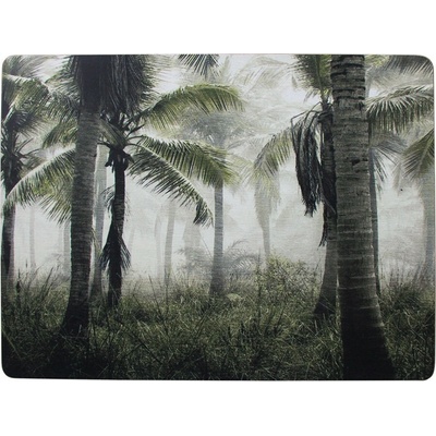 Mars & More 4k pevné korkové prostírání s palmami Jungle in Fog 30x40x0,4cm