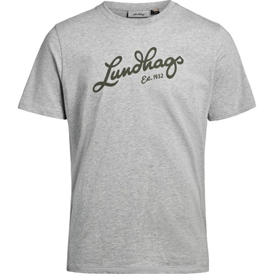 Lundhags Мъжка тениска Lundhags Järpen Logo T-Shirt - Light Grey Melange (216-3483-0613)