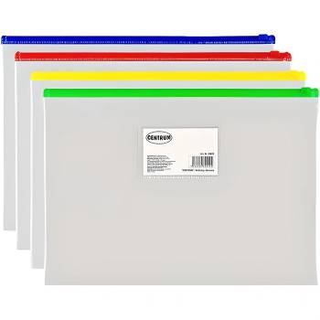 Папка джоб с цип А5 Прозрачна